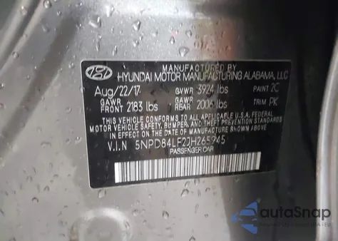 2018 Hyundai Elantra Sel from USA, damaged, VIN 5NPD84LF2JH265945